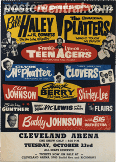 Bill Haley and the Comets, The Platters and more handbill